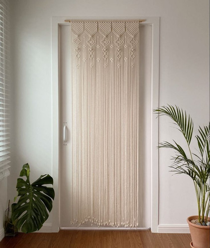 پرده مکرومه طرح چند لوزی اعلا