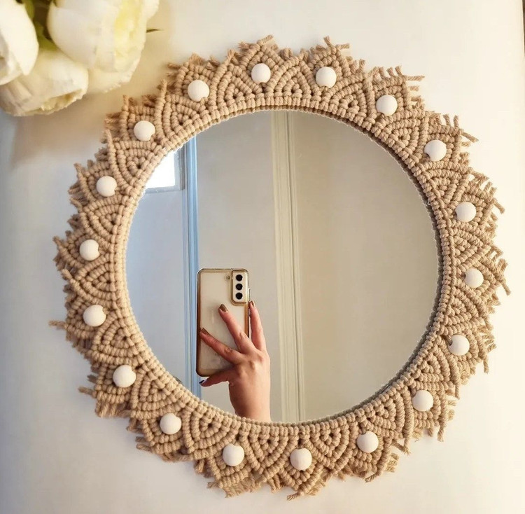 اینه مکرومه مهره دار