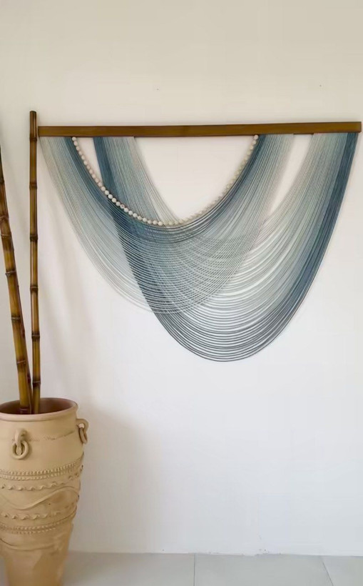 بومریس مکرومه دو هلالی مهره دار